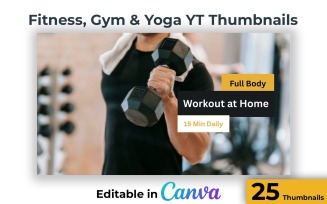 Fitness Thumbnail Canva Kit