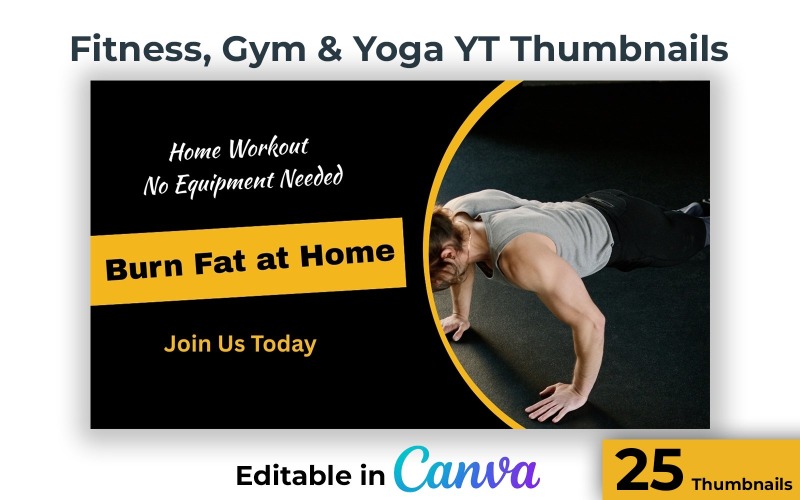 Gym Fitness Thumbnail Pack Social Media