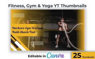Wellness Fitness Yoga Gym YouTube Template Pack