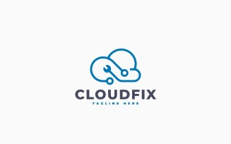 Cloud Repair Logo Template Design