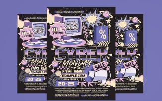 Cyber Monday Sale Flyer Poster Template