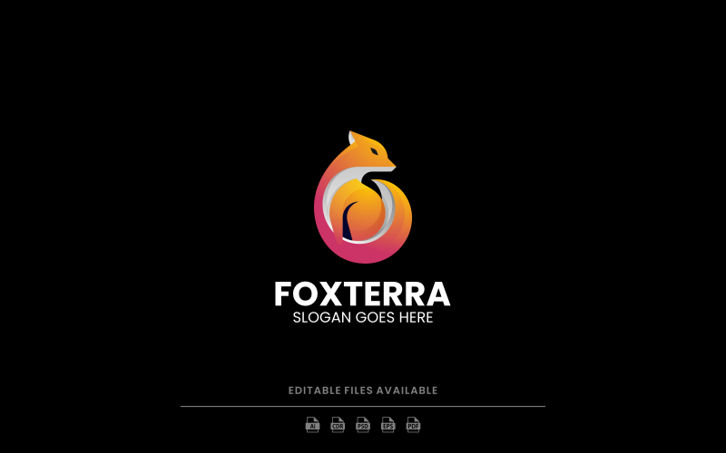 Gradient Modern Fox Logo Design 632 Logo Template