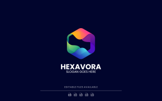 Gradient Modern Hexagon Logo Design