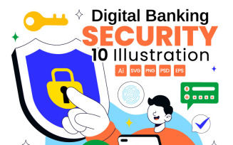 10 Digital Banking Security Illustration