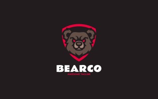 Mascot Modern Bear Logo Design 514