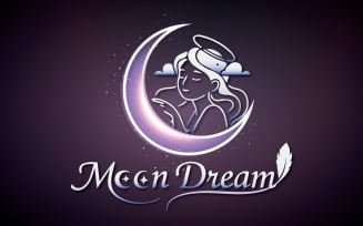 Moon Dream – Elegant Feminine Logo for Creative Brands