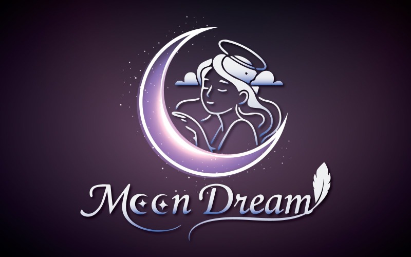 Moon Dream – Elegant Feminine Logo for Creative Brands Logo Template
