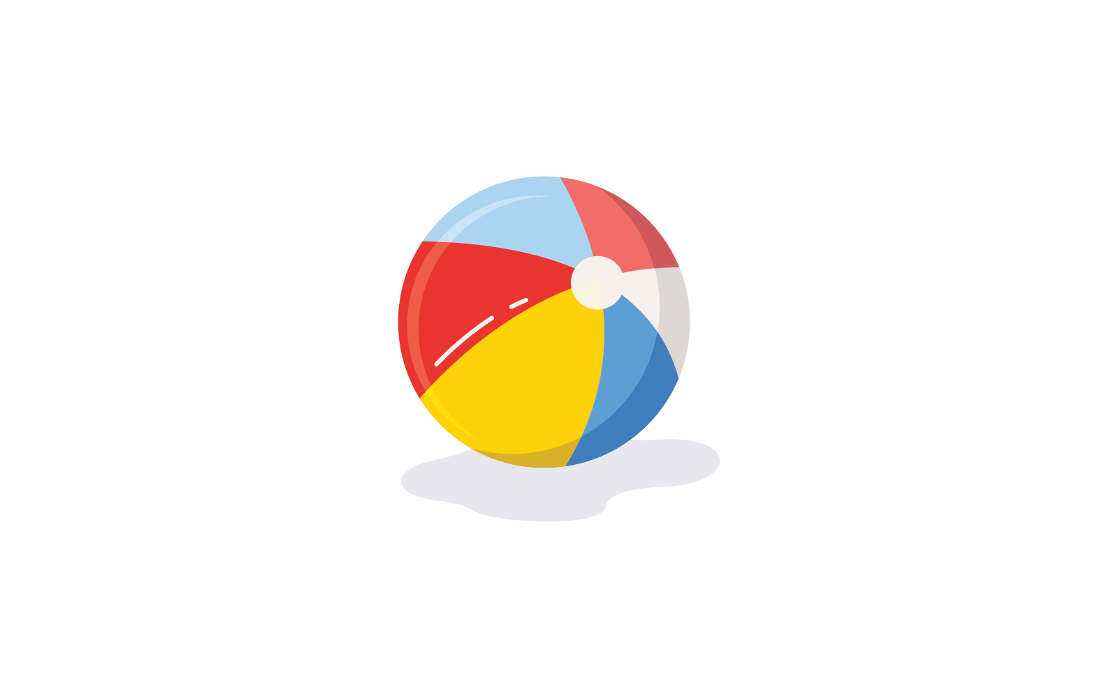 beach ball illustration flat design