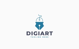 Digital Art Logo Template Design