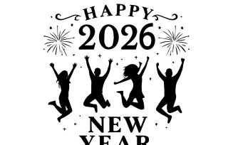 Happy New Year 2026 Vector