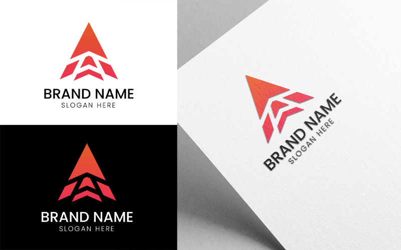 Letter A rocket company logo-980 Logo Template
