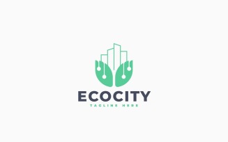 Modern Eco City Logo Template Design