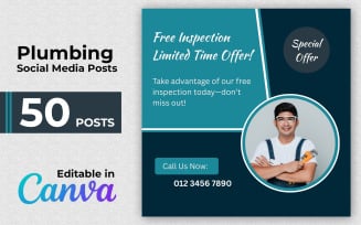 Plumber Canva Posts - Plumbing Social Media Posts - Instagram Posts
