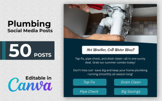 Plumbing Brand Kit - Plumbing Posts - Instagram Posts