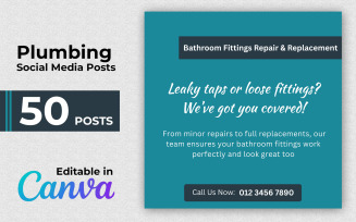 Plumbing Canva Templates - Plumbing Posts - Instagram Posts
