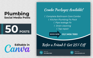Plumbing Design Pack - Plumbing Social Media Posts - Instagram Posts