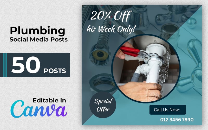 Plumbing Post Bundle - Plumbing Social Media Posts