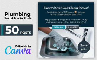 Plumbing Promo Bundle - Plumbing Social Media Posts - Instagram Posts