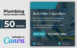 Plumbing Promo Kit - Plumbing Social Media Posts - Instagram Posts