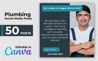 Plumbing Service Post Pack - Plumbing Posts - Instagram Posts
