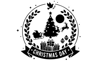 Christmas Day design silhouette vector