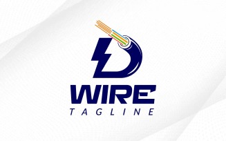 Electric Wire Logo Cable Wire Power Logo