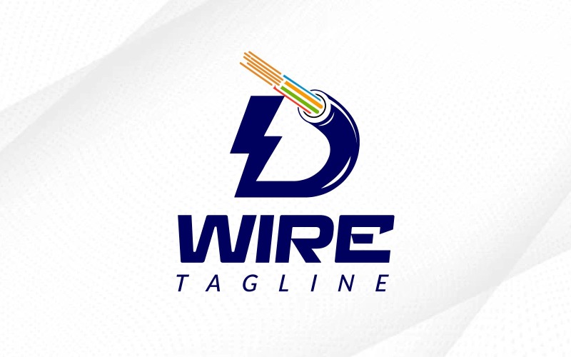 Electric Wire Logo Cable Wire Power Logo Logo Template