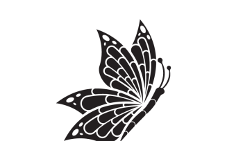 Flying Butterfly Logo Template