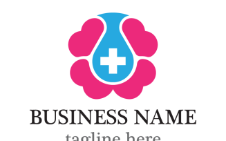 Medical Drop and Heart Logo Template