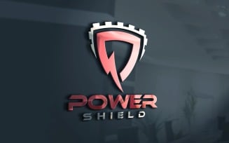 Power Shield Logo Design Safe and Secure Electricity Logo