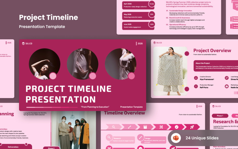 Project Timeline Presentation PowerPoint PowerPoint Template