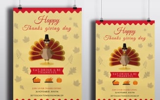 Thanksgiving Invitation flyer template
