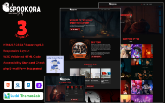 Spookora – Halloween Multipurpose HTML Landing Page Template