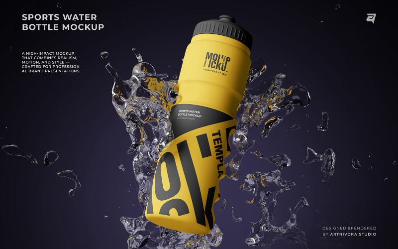 Sports Water Bottle Mockup 853 Product Mockup