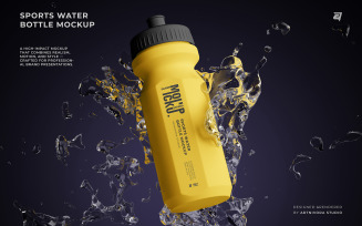 Sports Water Bottle Mockup