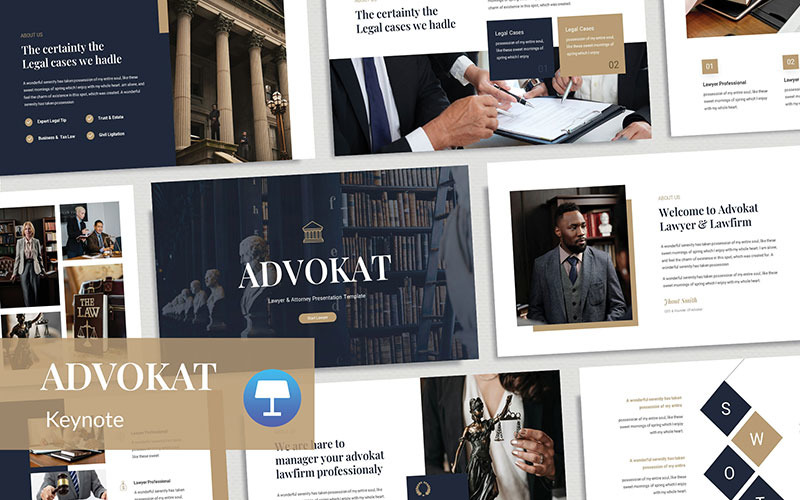 Advokat - Lawyer & Attorney Keynote Template