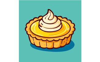Cartoon Pie with Whipped Cream