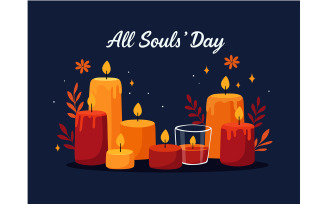 Group of Candles Surrounded by Leaves