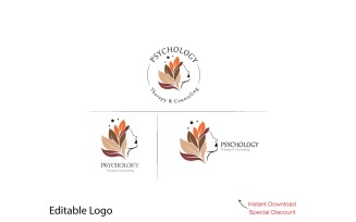 Psychology Mental Health Logo Template