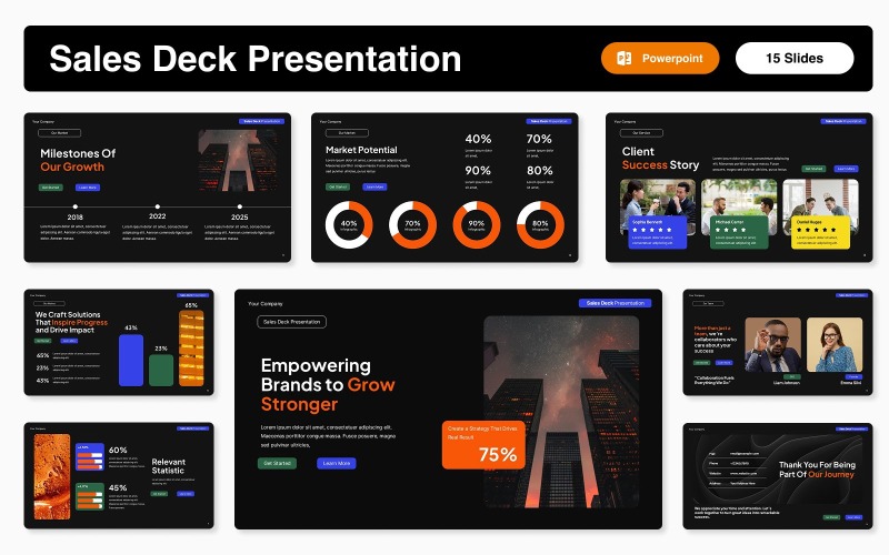 Sales Deck Presentation Powerpoint Template PowerPoint Template