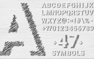 Scribble Shadow Typeface Set