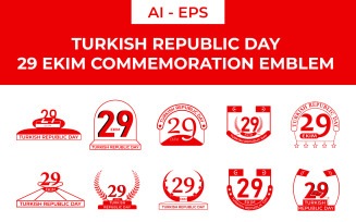 Turkish Republic Day 29 Ekim Celebration Graphic