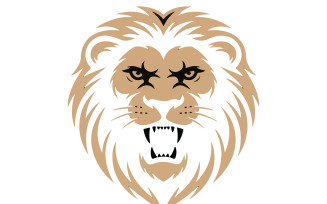 A logo design like lion face