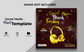 Black Friday Special Offer Sale Banner PSD Template