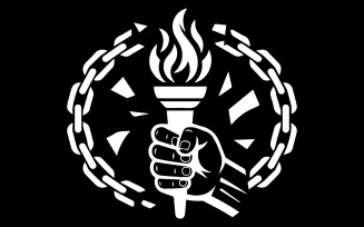 Chained Fist with Dagger Vector Illustration for T-shirt Design, Tattoo Art, and Apparel