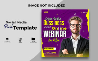 Creative Business Ideas Online Webinar Banner Design Template