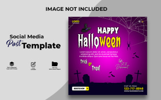 Happy Halloween Trick or Treat Social Media Post