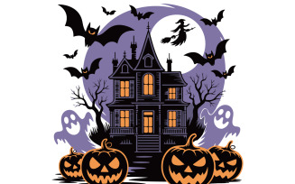 Haunted Halloween Vector Art