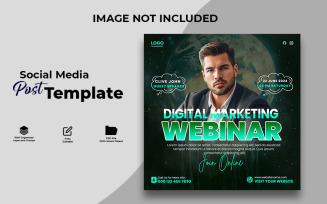 Modern Online Event Promotion Design Social Media Post