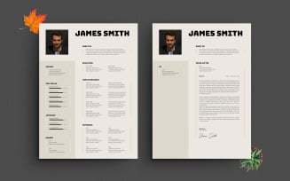 Modern Professional Resume & Cover Letter Template Clean CV Design for Job Applications